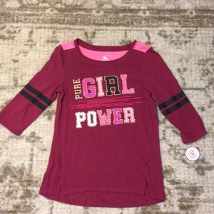 Girl size 14 maroon Quarter sleeve shirt